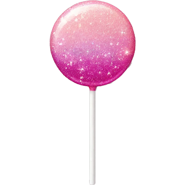 Pink ombre lollipop with glitter  emoji