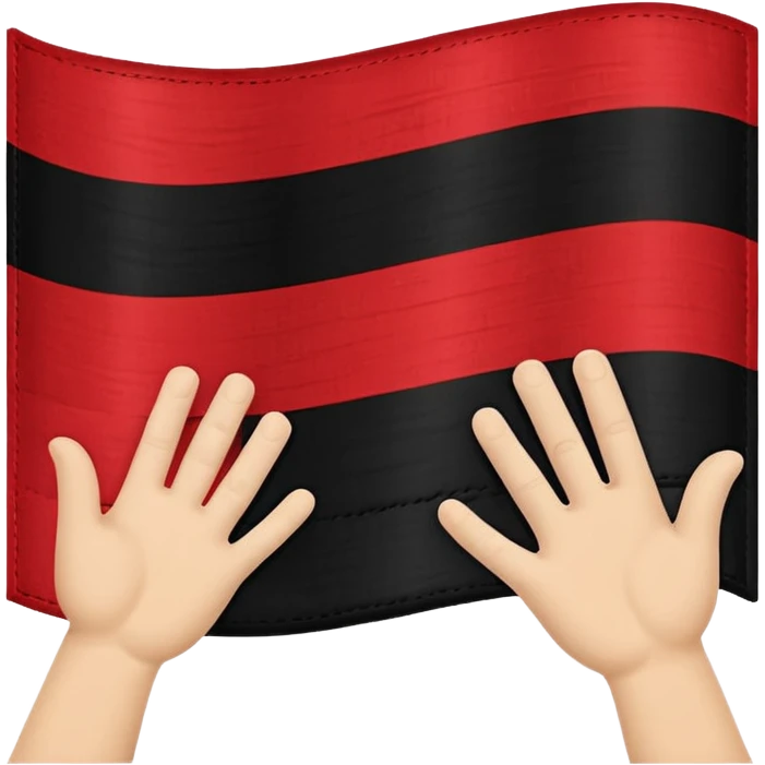 Albanian flag made ehith hands emoji