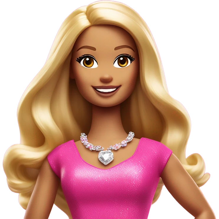 Pink Barbie emoji
