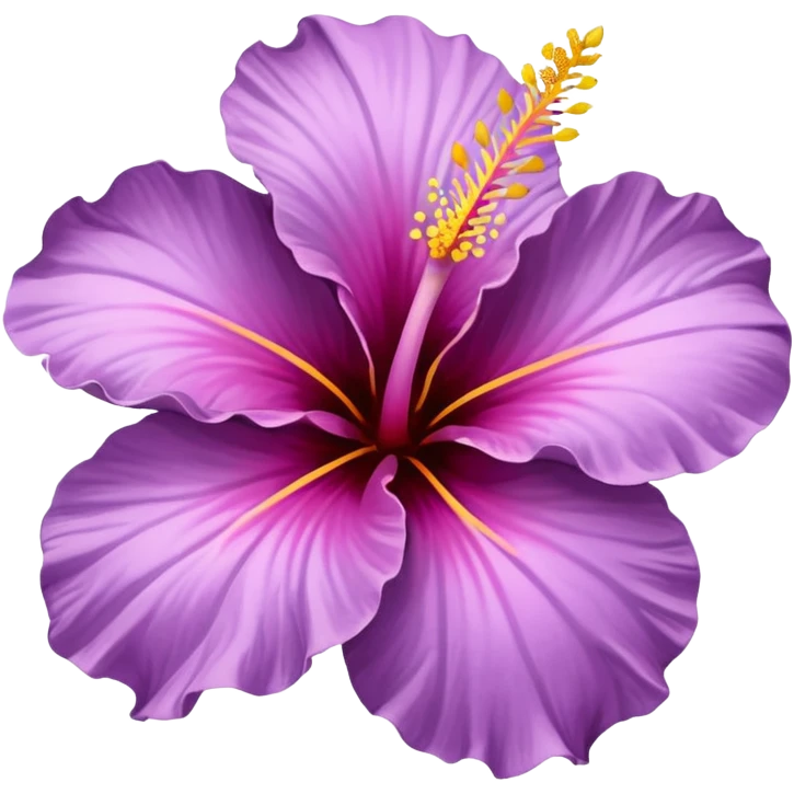 single lilac hibiscus blossom emoji