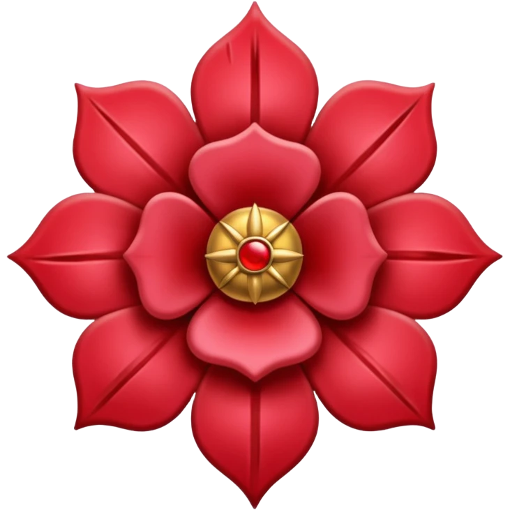 brasão medieval rosa de sangue vermelha emoji