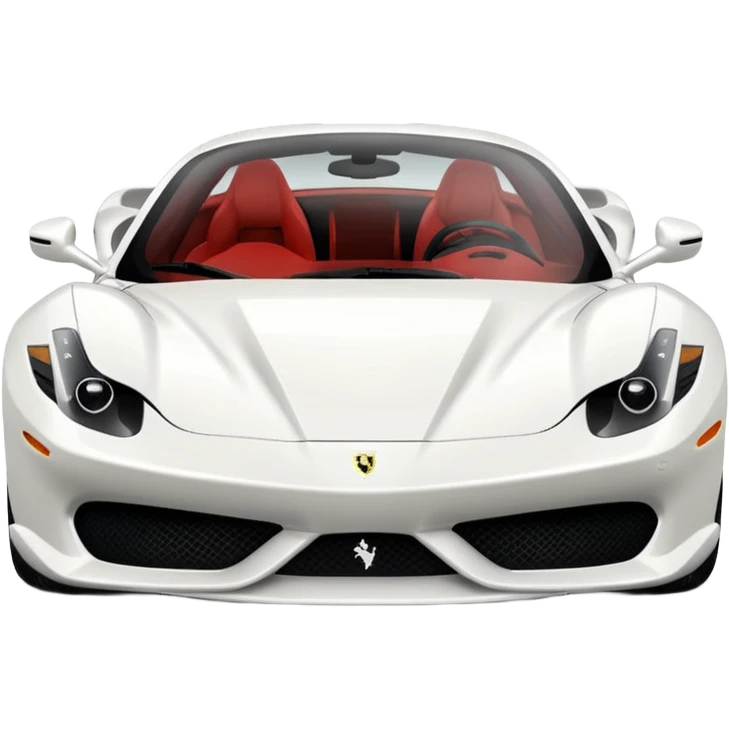 White colour Ferrari emoji