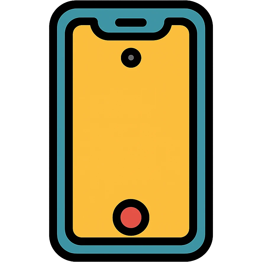 colored icon of an iPhone smartphone emoji