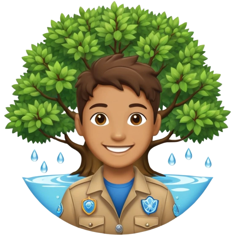 Water works tree badges emoji