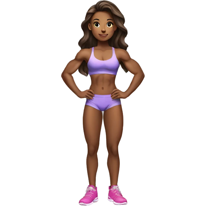 girl teen bodybuilder emoji