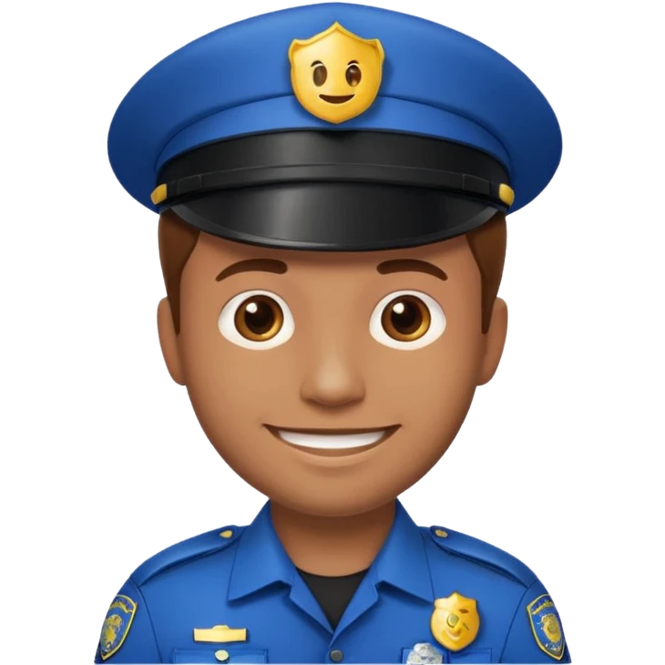 Polizist Emoji mann braune haare emoji