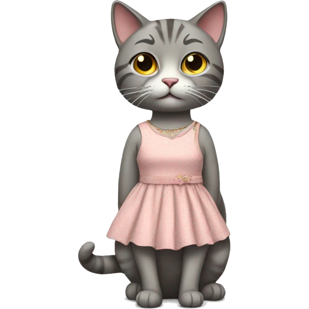 Cat with dress emoji