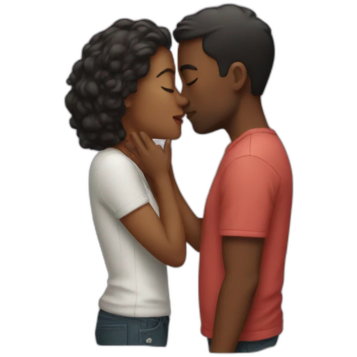 two people kissing emoji