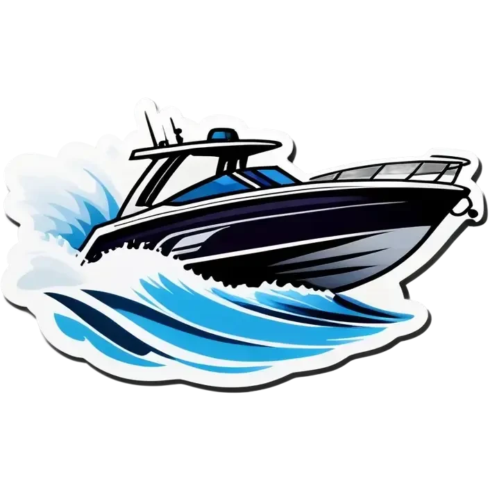 sport boat over wave emoji