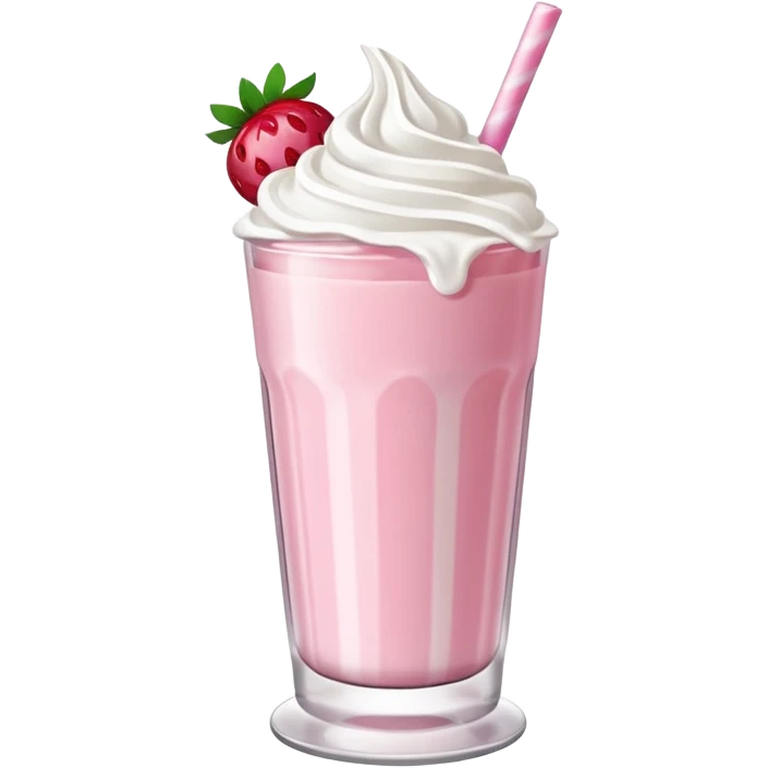 Strawberry milkshake emoji