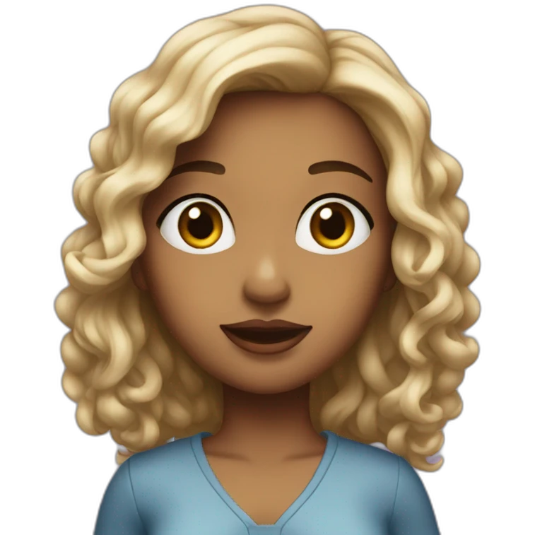 Big pop's girl emoji