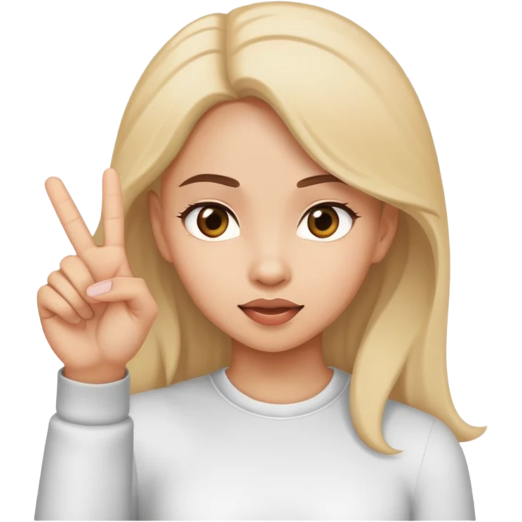 Girl flipin off some one emoji