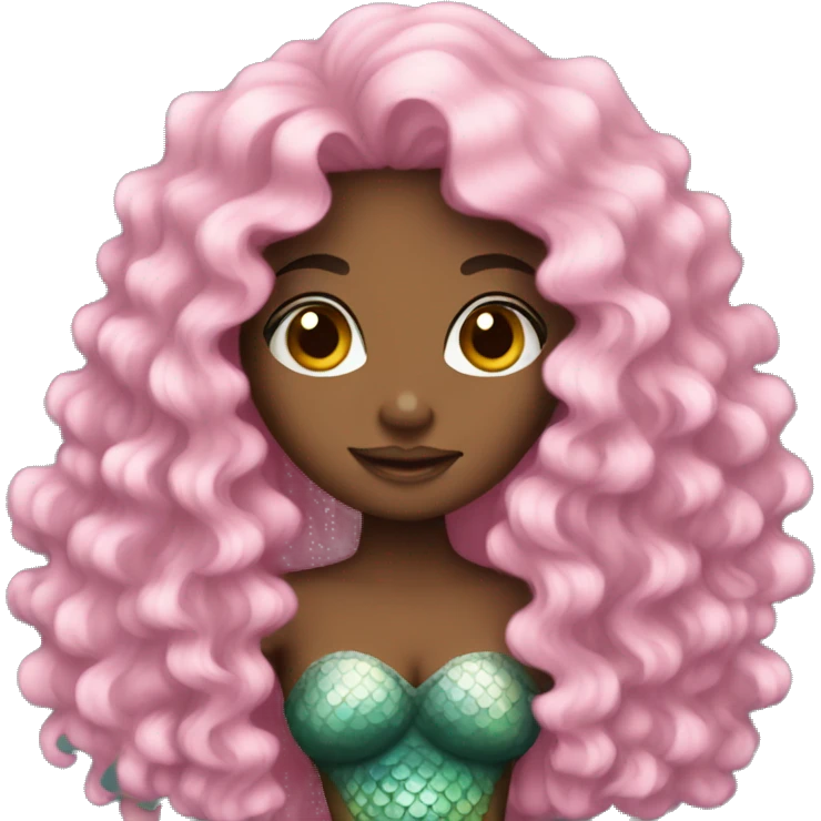 Curly hair mermaid emoji