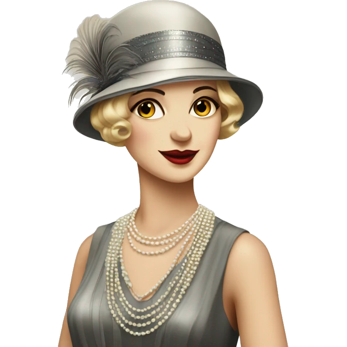 1920s flapper elegant woman beautiful  emoji