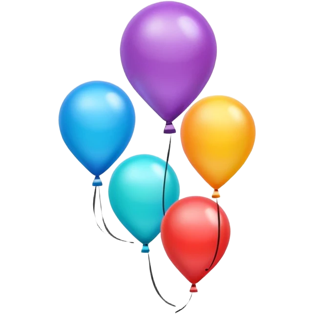 shaped flying balloons emoji