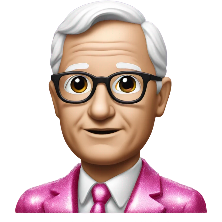 Pink ombre harry s Truman statue with glitter  emoji