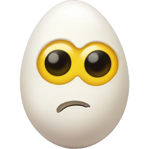 egg with eyes emoji
