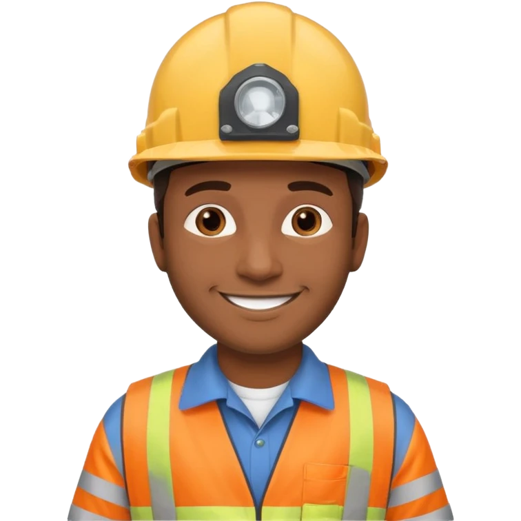 Un homme brun qui est responsable d'une équipe de contrôle non destructif emoji