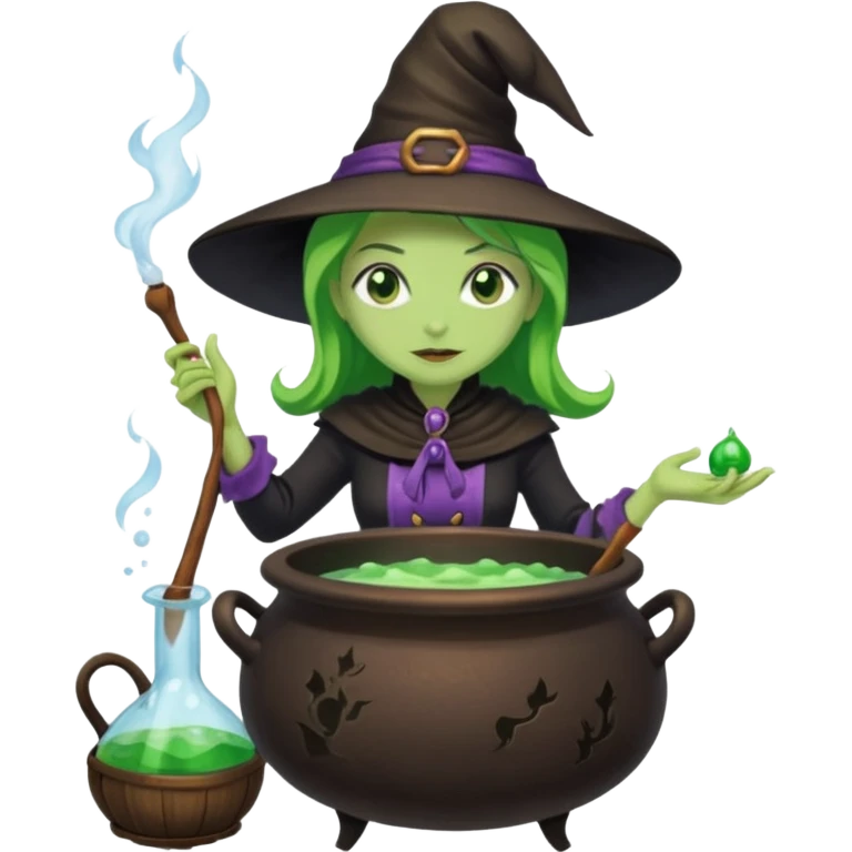 green witch cooking potion emoji