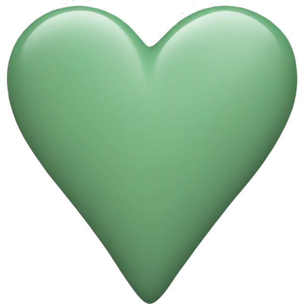 sage green heart emoji