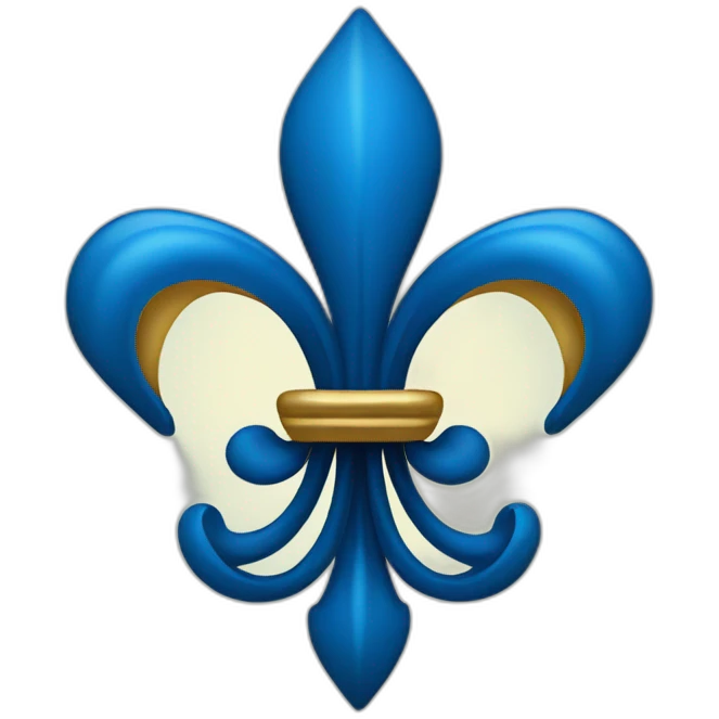 Fleur de lys bleu emoji