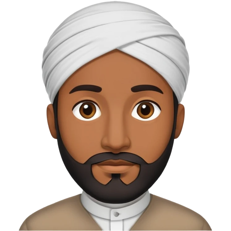 Homme musulman Brown skin noir petite barbe emoji