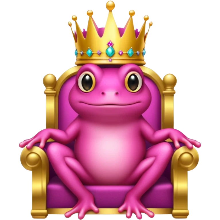 pink frog in royal outfit emoji