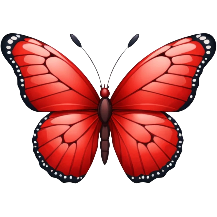 Red butterfly shadderd emoji
