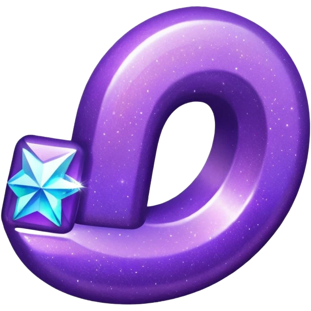 Purple Glitter Symbol of Manager emoji