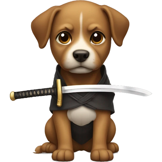 A dog with a katana emoji