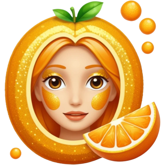 vitamin c glitter skincare emoji