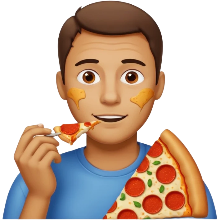 man who eat pizza
 emoji