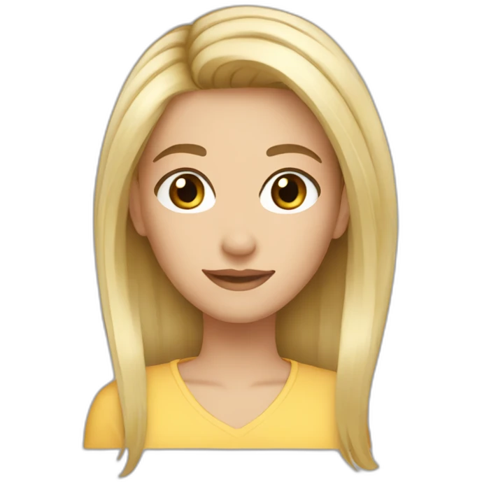 girl blond long hear/brown eyes/barber/haircut emoji