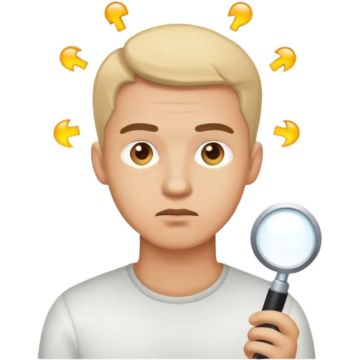 Guy Searching Solution emoji