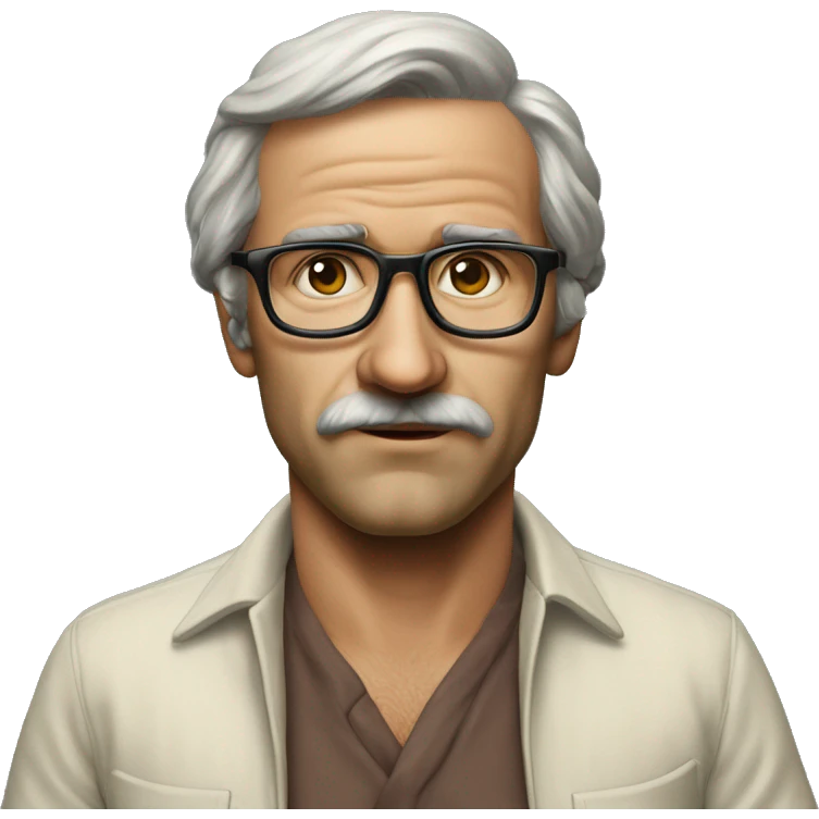 engenier 1970 photorealistic serious emoji