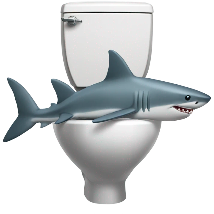shark with a toilet emoji