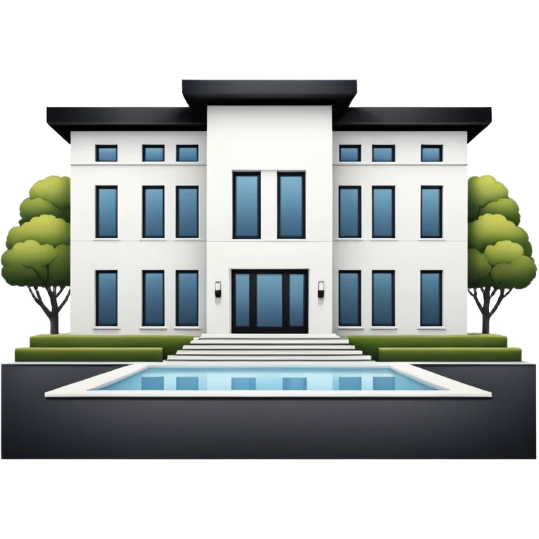 fancy modern minimalist big house emoji