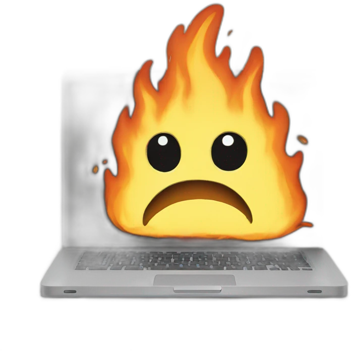 burning laptop emoji