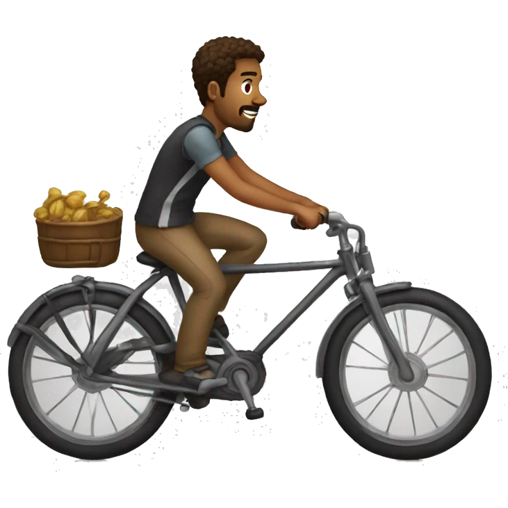 Caleb sur un velo emoji