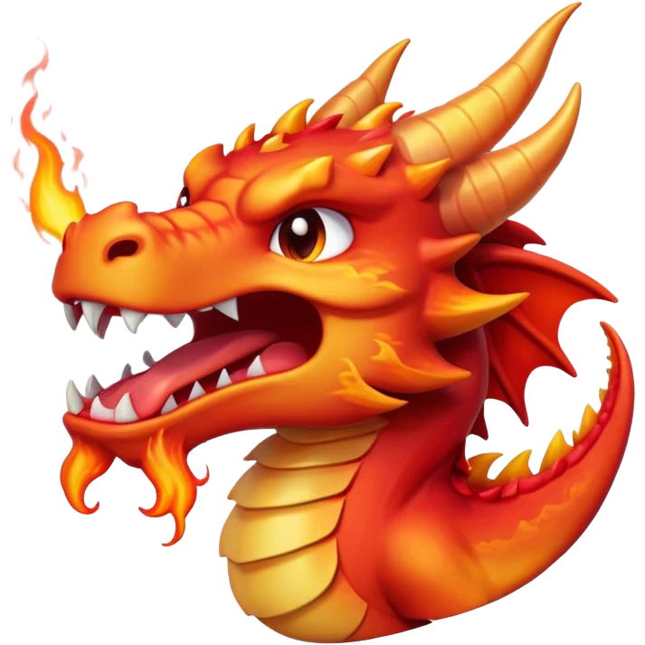 Cinematic Cute Yawning Fierce Fire Dragon Portrait Emoji, Head tilted slightly with a dramatic, wide-open yawn, revealing a fearsome yet endearing scaled visage bathed in searing reds and oranges, with gentle flames licking around its open mouth; rendered with realistic detail and flickering natural light, high shine, relaxed yet fierce, styled with a dash of smoldering charm, soft glowing outline, capturing the essence of a sleepy but spirited inferno ready to unleash a tender blaze of warmth! emoji