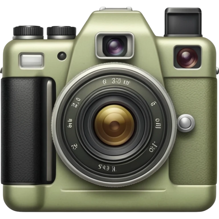 Camera pale olive emoji