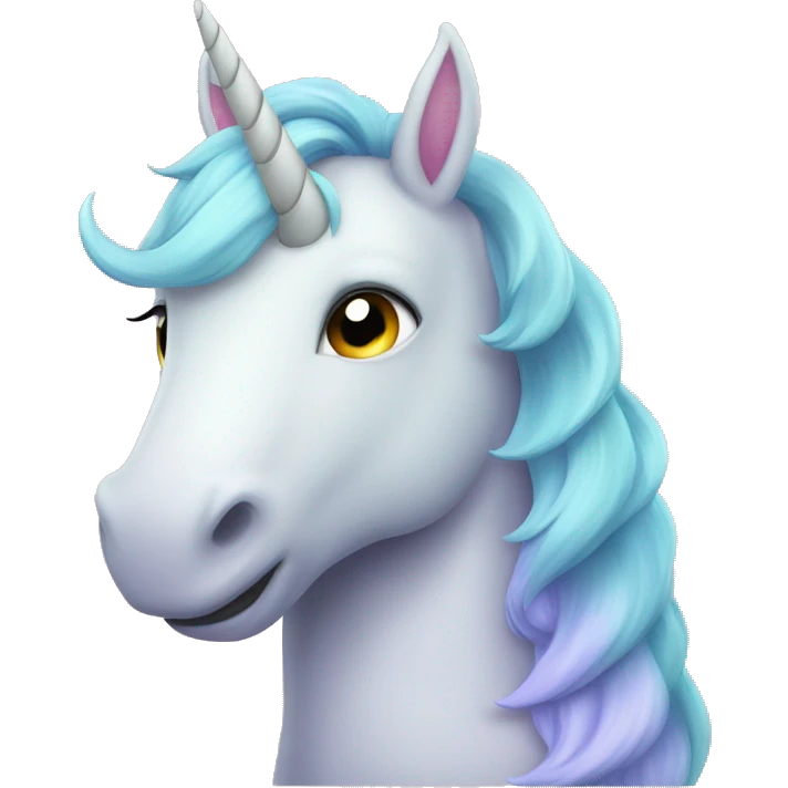 Einhorn in Pastellfarben  emoji