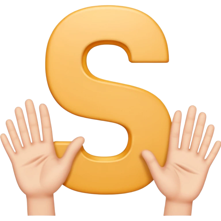 Make the letter S with emoji hands emoji