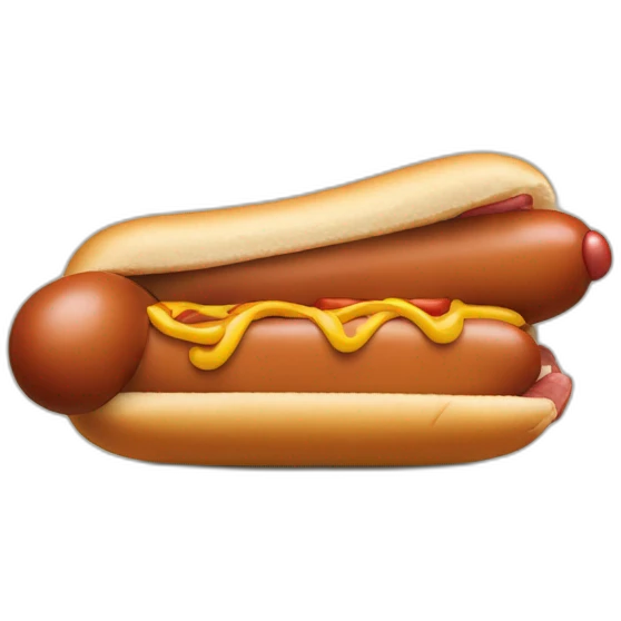 hot dog with teckel dog instead of saucage emoji