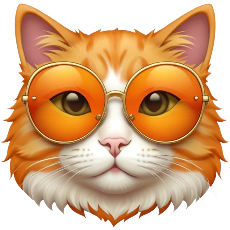 Cat with golden sunglasses emoji