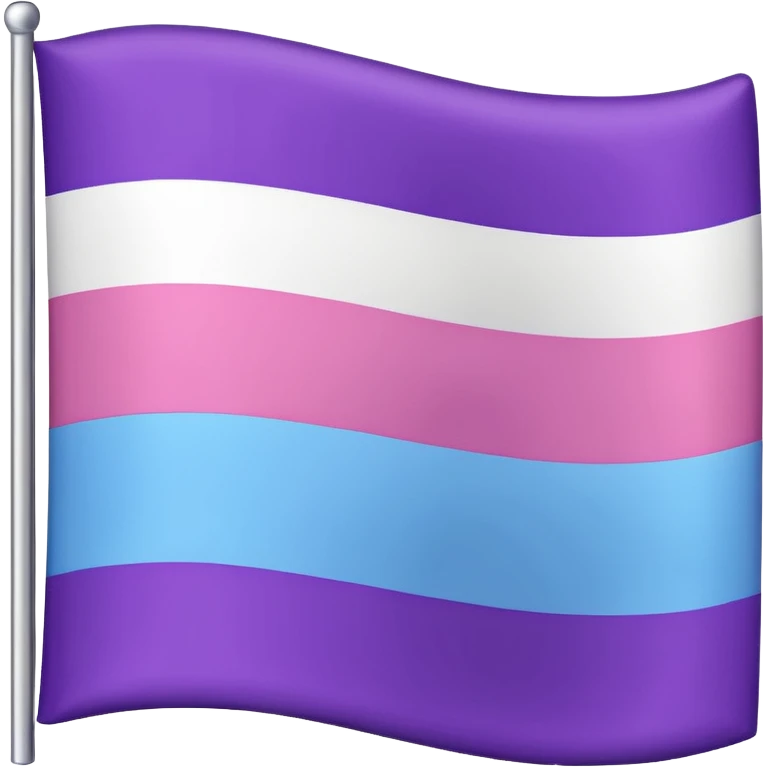 I want a flag, I want the first stripe at the very top of the flag to be pink 🩷. The middle stripe will be the color purple 💜. And finally the bottom stripe will be the color blue 💙. emoji