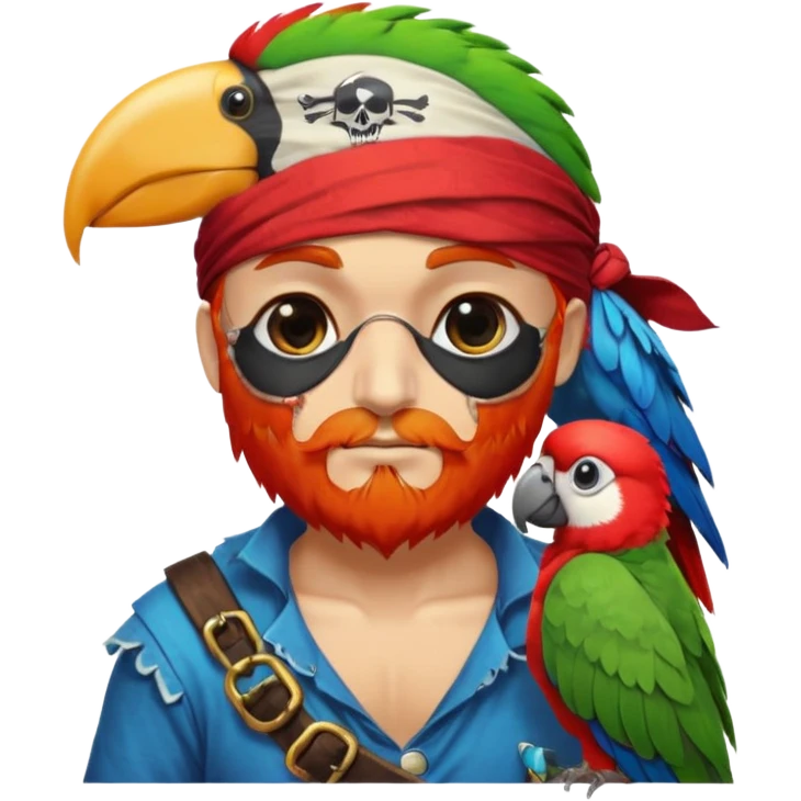 pirate and parrot emoji