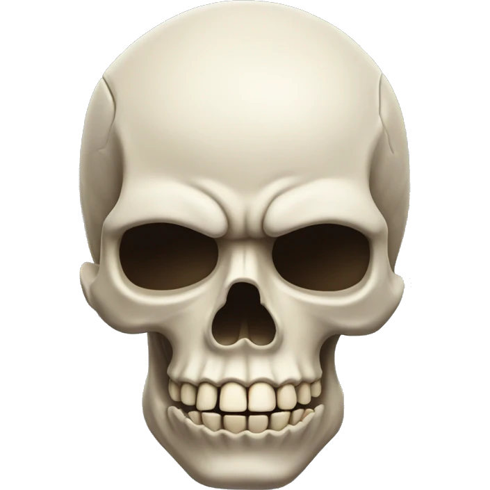 super super super realistic skull emoji with eyes and its turned to the side emoji