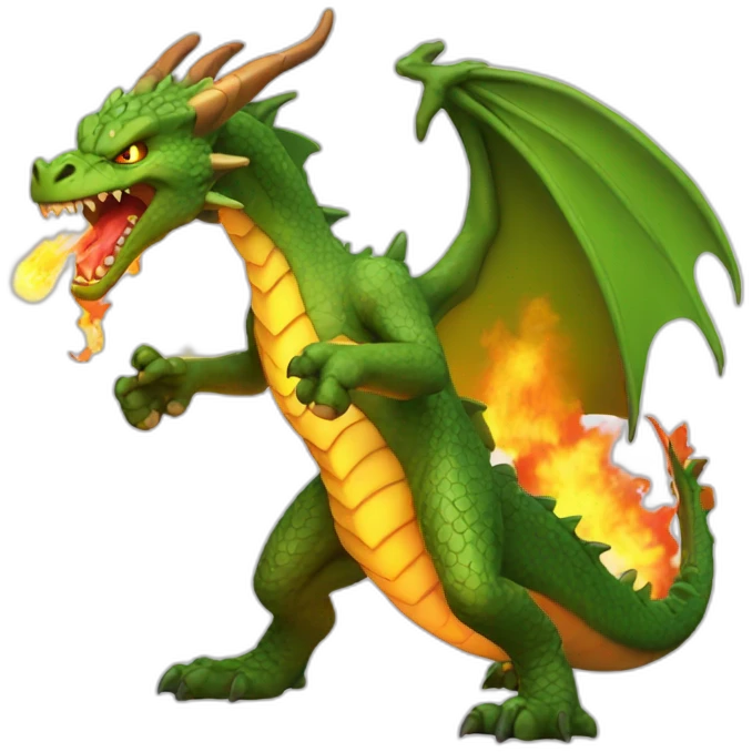 Angry dragon spiting fire emoji
