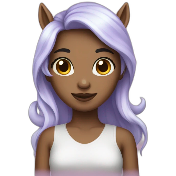 Licorne girl emoji